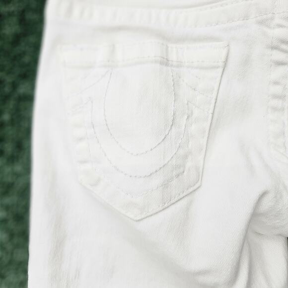 True Religion Women's Size 27 White Lizzy Denim Summer Cropped Jeans - Picture 4 of 16